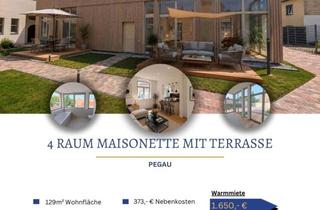 Wohnung mieten in 04523 Pegau, Erstbezug 4 Raum Maisonette mit Terrasse, Wintergarten, 2 Bäder & großem Wohn- & Essbereich