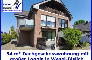 Wohnung mieten in Mühlenfeldstr. 26a, 46487 Wesel, 54 m² Dachgeschosswohnung mit großer Loggia in Wesel-Bislich