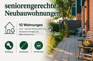 Penthouse mieten in 24539 Neumünster, Erstbezug seniorengerechtes Neubau-Wohnen 2 Zimmer Wohnung 45m² mit Balkon in Neumünster Gadeland