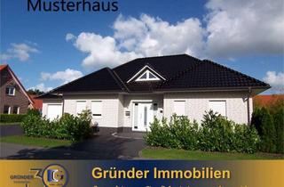 Villa kaufen in 49740 Haselünne, Repräsentativ wohnen: Moderner Walmdachbungalow schlüsselfertig zum Festpreis