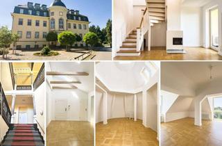 Wohnung kaufen in 04416 Markkleeberg, Wohntraum mit Seeblick! 5-Raum-DG-Maisonette, Lift, Kamin, XL- Carport, EBK, Klimaanlage, Sauna