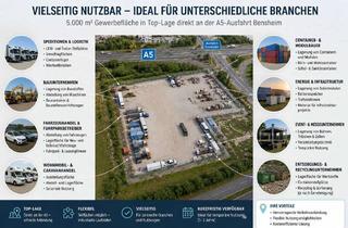 Gewerbeimmobilie mieten in 64625 Bensheim, Logistik- und Lagerfläche direkt an der A5 in Bensheim – bis 5.000 m², teilbar