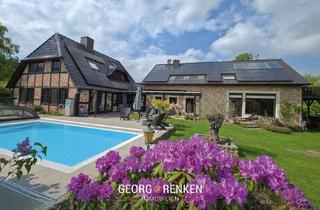 Haus kaufen in 27243 Kirchseelte, Kirchseelte-Klosterseelte | Großzügiges Fachwerkanwesen mit Einliegerwohnung, Pool, Weidefläche | A+