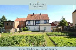 Haus kaufen in 39365 Eilsleben, Historisches Fachwerkhaus mit 3 vermieteten Wohnungen und großem Garten.