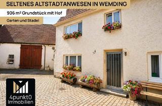 Haus kaufen in 86650 Wemding, Seltenes Altstadtanwesen in Wemding – 906 m² Grundstück mit Hof, Garten und Stadel