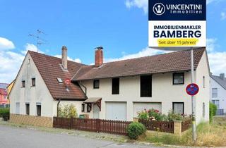 Haus kaufen in 96158 Frensdorf, Handwerker aufgepasst – Wohnhaus mit Ausbaureserve, zwei Garagen und viel Potenzial