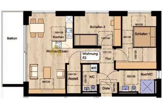 Wohnung kaufen in Siebenkniestraße 12, 71540 Murrhardt, Moderne 3-Zimmer-Neubauwohnung mit Balkon