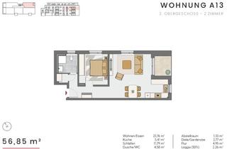 Wohnung kaufen in Seestrasse 38, 71229 Leonberg, 2-Zimmer Neubau Eigentumswohnung mit Loggia in Leonberg (A13)