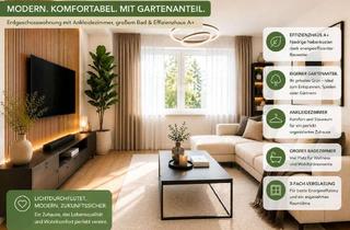 Wohnung kaufen in 30419 Stöcken, Energieeffiziente Erdgeschosswohnung (A+) mit Gartenanteil, Ankleidezimmer und großem Badezimmer