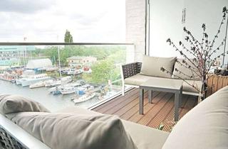 Immobilie mieten in An Der Horeburg 21, 21079 Harburg, Modernes Loft mit rundum Wasserblick auf Yachthafen von Harburg (Hamburg) + Balkon