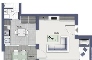 Wohnung mieten in Im Hauswengert 11, 70736 Fellbach, Helle 1,5-Zimmer-Wohnung mit einem Balkon