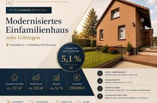 Einfamilienhaus kaufen in Dramfelder Straße, 37124 Rosdorf, Kapitalanlage mit ca. 5,1 % Bruttorendite – modernisiertes EFH nahe Göttingen