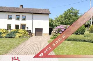 Doppelhaushälfte kaufen in 54314 Greimerath, Gepflegte Doppelhaushälfte mit Terrasse, schönem Garten, Keller, großer Garage und viel Stauraum
