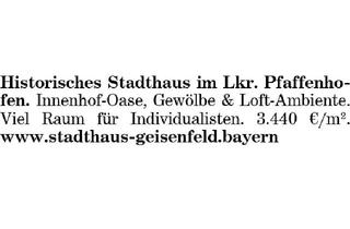 Haus kaufen in 85276 Pfaffenhofen, Historisches Stadthaus im Lkr. Pfaffenhofen. Innenhof-Oase
