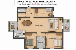 Wohnung mieten in 26603 Aurich, GROßZÜGIG | 4 Zimmer | 2 Balkone | Gäste-WC | Badewanne