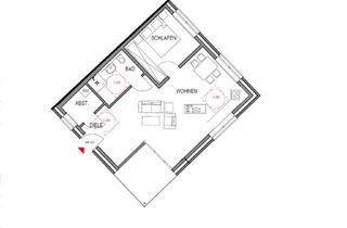 Wohnung mieten in 59302 Oelde, Attraktive 2-Zimmer-Neubauwohnung im KfW-40-Standard im Erdgeschoss