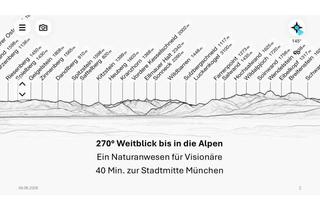 Grundstück zu kaufen in 83620 Feldkirchen-Westerham, 270° Weitblick bis in die Alpen