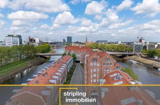 Wohnung kaufen in 28199 Alte Neustadt, Bremen – Teerhof | Lichtdurchflutete Maisonette mit Blick auf die Kleine Weser