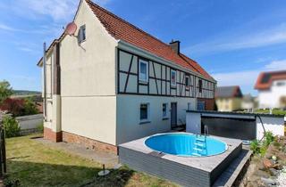 Einfamilienhaus kaufen in 36137 Großenlüder, Viel Raum für Ideen Einfamilienhaus mit Scheune Pool und großem Grundstück in Kleinlüder