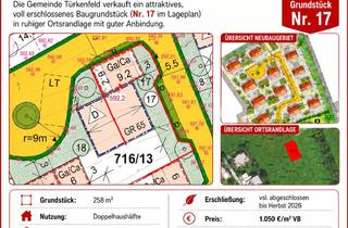 Grundstück zu kaufen in Georg-Kapfer-Straße, 82299 Türkenfeld, 258m² großes Baugrundstück für Doppelhaushälfte im Neubaugebiet „Georg-Kapfer-Straße“ zu verkaufen