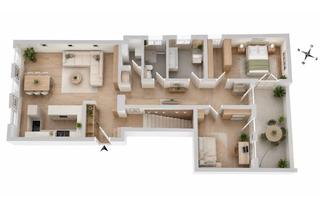 Wohnung kaufen in 64646 Heppenheim, moderne 3-Zimmerwohnung mit eigenem Innenhof zu verkaufen