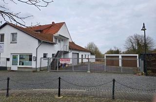 Büro zu mieten in Nebenstraße, 63594 Hasselroth, Lagerhalle mit Büro, 2 Garagen u. Grundstück inkl. Mietwohnung