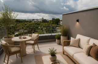 Penthouse mieten in Hagsfelder Allee 17, 76131 Oststadt, Neubau Penthouse | spektakulärer Weitblick ins Grüne trotz zentraler Stadtlage| 2-Zimmer | Erstbezug