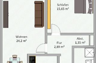 Wohnung mieten in Detmolder Straaße 214, 33604 Sieker, Alltagstaugliche 2-Zimmer-Wohnung mit Balkon in Bielefeld