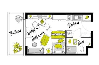 Wohnung mieten in Behringstraße 150, 22763 Othmarschen, NUR für Studenten und Praktikanten: Vollmöblierte Komfort-Apartments im "URBAN LIVING Hamburg"