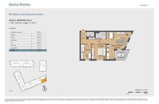 Wohnung mieten in Le-Tacon-Weg, 72108 Rottenburg, 3-Zimmer-Wohnung in Rottenburg am Neckar / für Personen mit gültigem Wohnberechtigungsschein