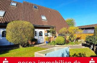 Doppelhaushälfte kaufen in 24848 Kropp, TOP-Doppelhaushälfte mit modernisierter Küche, überdachter Süd-Terrasse, Werkstatt und Doppelcarport