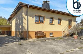 Haus kaufen in 06796 Brehna, Wohnen auf einer Ebene: Bungalow mit Kamin, Garten, Vollkeller und viel Nutzfläche
