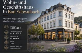 Anlageobjekt in 65307 Bad Schwalbach, Wohn- und Geschäftshaus in Bad Schwalbach mit rund 81.000 € Jahresnettokaltmiete
