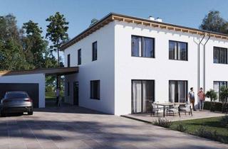 Doppelhaushälfte kaufen in 94339 Hankofen, Kamin an, Welt aus: Neue Doppelhaushälfte mit 154 m², Garage, Carport & Garten in ruhiger Lage