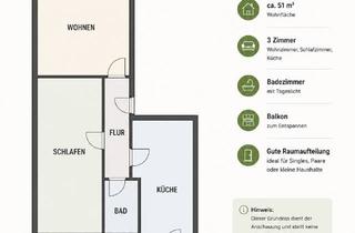 Wohnung mieten in Rankestr. 28, 01139 Kaditz, Charmante 2-Raum-Altbauwohnung mit Balkon in Dresden-Kaditz