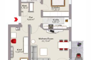 Wohnung mieten in 64572 Büttelborn, Frisch renovierte 3-Zimmer-Wohnung mit neuer Einbauküche, Balkon & Stellplatz in Büttelborn