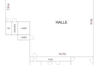 Gewerbeimmobilie mieten in Nordstraße, 74226 Nordheim, Effizient nutzbare Produktionshalle in Nordheim
