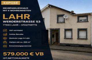 Mehrfamilienhaus kaufen in 77933 Lahr, Lahr (Schwarzwald) - Mehrfamilienhaus in Lahr - 4 Wohneinheiten | 30.240 ? Jahresnetto