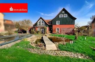 Doppelhaushälfte kaufen in 99974 Mühlhausen, Mühlhausen - Individuelles Familienhaus in exponierter Wohnlage mit Gartenidylle, Pool und viel Raum für Ideen!