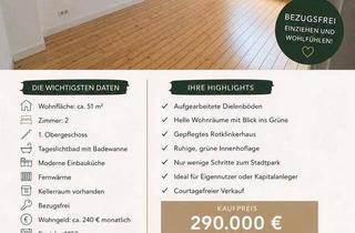 Wohnung kaufen in Wasmannstraße, 22307 Hamburg, Hamburg - Helle, 51qm, 2-Zimmerwohnung in ruhiger Innenhoflage am Stadtpark
