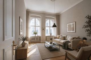 Wohnung kaufen in 63739 Aschaffenburg, Provisionsfrei: Charmante Altbauwohnung mit 3 Zimmern und Tageslichtbad