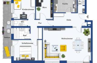 Wohnung mieten in Nourneystraße 14, 40822 Mettmann, Frisch renovierte 4-Zimmer-Wohnung mit 2 Balkonen, Aufzug, Garage