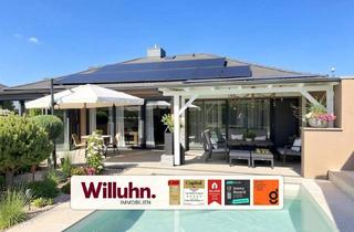 Haus kaufen in 39261 Zerbst, Zerbst/Anhalt - Moderner Bungalow mit Pool, Kaminofen, Photovoltaik und Gartenidylle