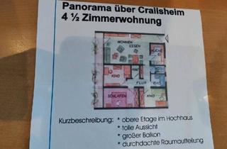 Wohnung kaufen in 74564 Crailsheim, Crailsheim - Sonnige 4,5 Zimmer Wohnung mit fantastischer Aussicht