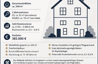 Haus kaufen in 77972 Mahlberg, Mahlberg - 2 Familienhaus - als Kapitalanlage teilvermietet