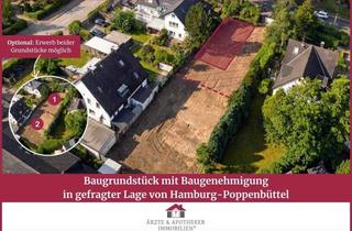Grundstück zu kaufen in 22399 Poppenbüttel, Baugrundstück mit Baugenehmigung in gefragter Lage von Hamburg-Poppenbüttel