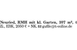 Haus mieten in 77743 Neuried, Neuried, RMH mit kl. Garten