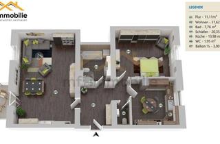Wohnung mieten in 38368 Mariental, ansprechende 2-Zimmer-Wohnung in Mariental 95 m2, Küche, Bad, Gäste WC,