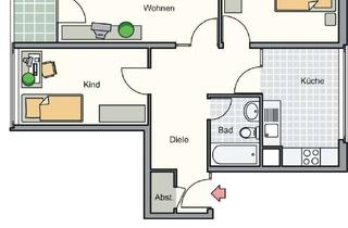 Wohnung mieten in Eggersten Ring 14, 57223 Kreuztal, Demnächst frei! 3-Zimmer-Wohnung in Kreuztal