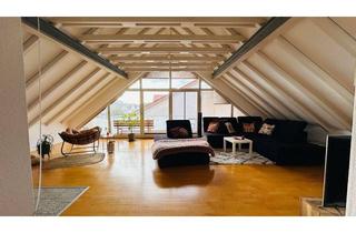 Wohnung mieten in 63150 Heusenstamm, Exklusive 4-Zimmer-DG-Wohnung | Offener Sichtdachstuhl • Kamin • Balkon • 3-Familienhaus